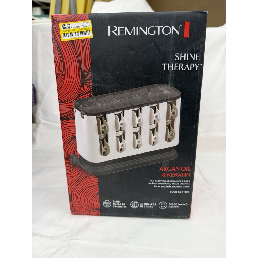 Remington Shine Therapy Hot Rollers Set, Argan Oil & Keratin, All Hair